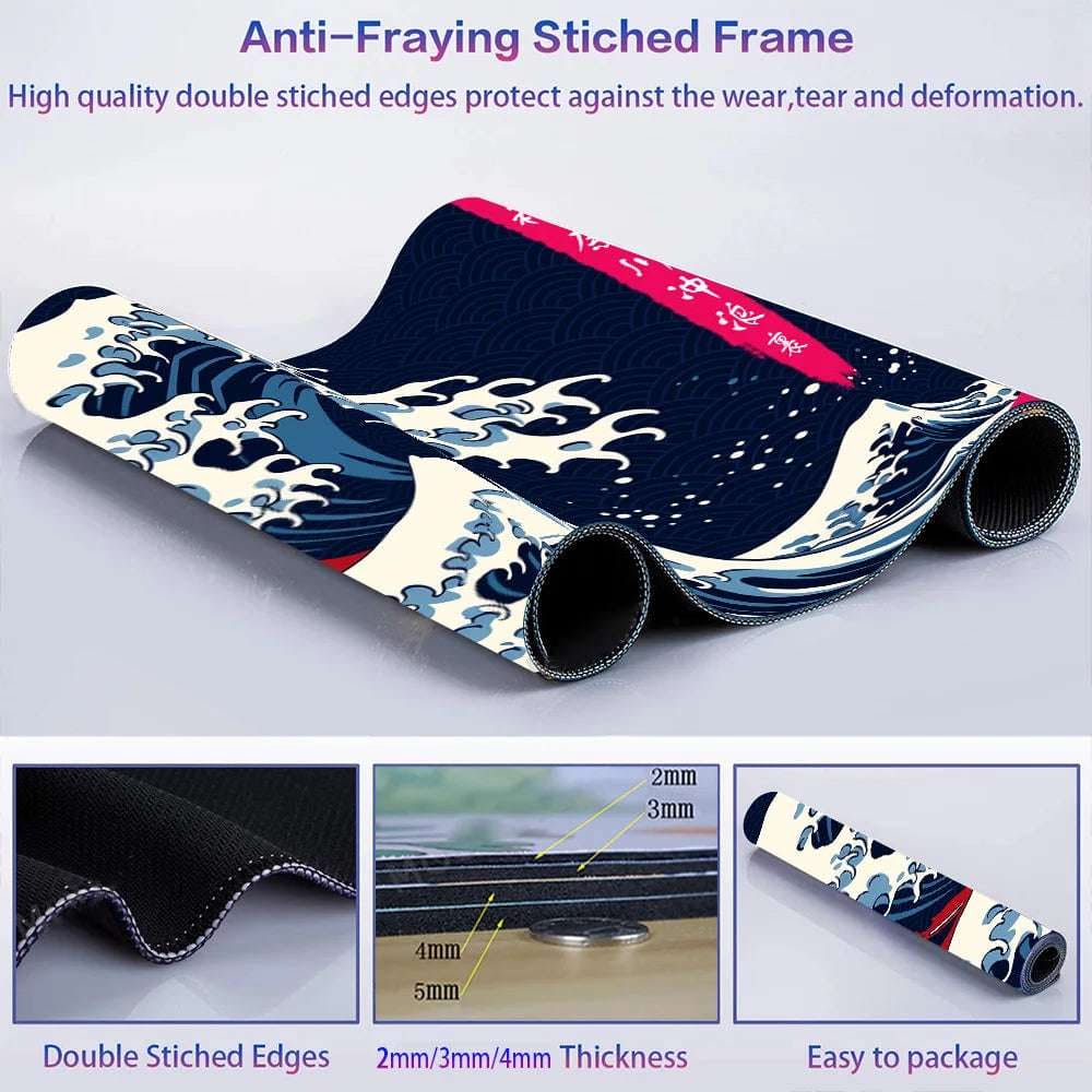 Great Japanese wave mouse pad