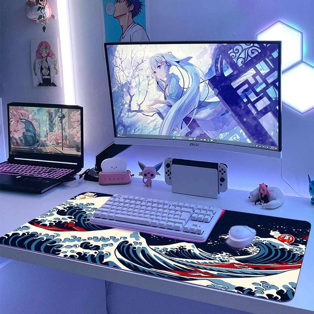 Great Japanese wave mouse pad