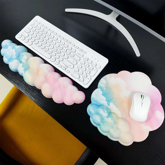 2 cloud shaped keyboard wrist rest pack
